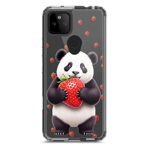 Google Pixel 5a 5G Cover -Dreamy Panda Series - Clear Phone Case - Soft Silicon Borders