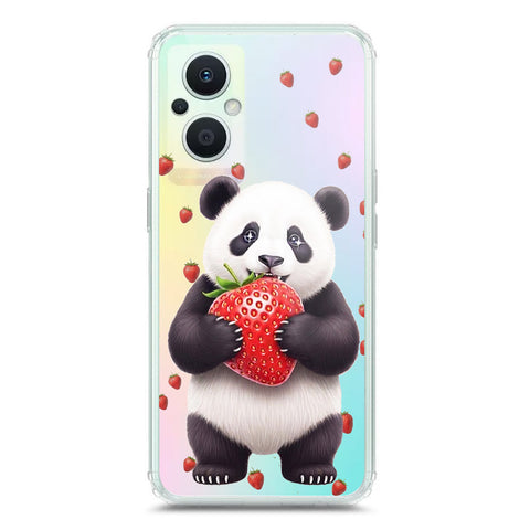 Oppo A96 5G Cover -Dreamy Panda Series - Clear Phone Case - Soft Silicon Borders