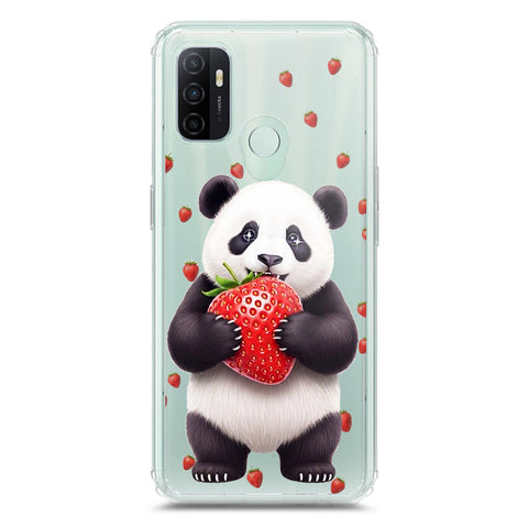 Oppo A53s Cover -Dreamy Panda Series - Clear Phone Case - Soft Silicon Borders