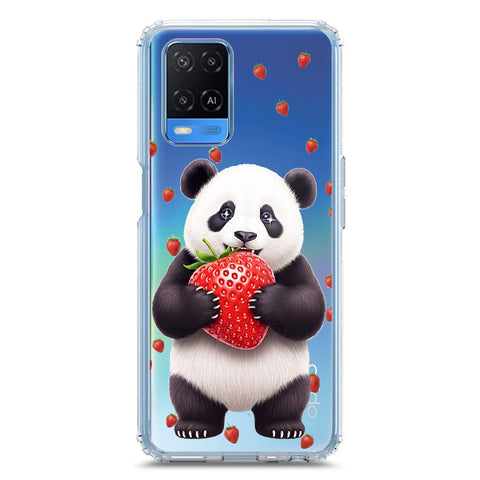 Oppo A54 4G Cover -Dreamy Panda Series - Clear Phone Case - Soft Silicon Borders