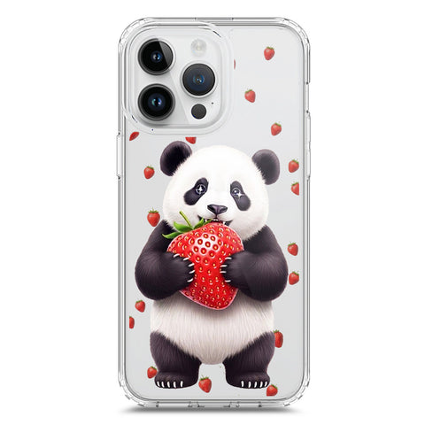 iPhone 15 Pro Cover -Dreamy Panda Series - Clear Phone Case - Soft Silicon Borders