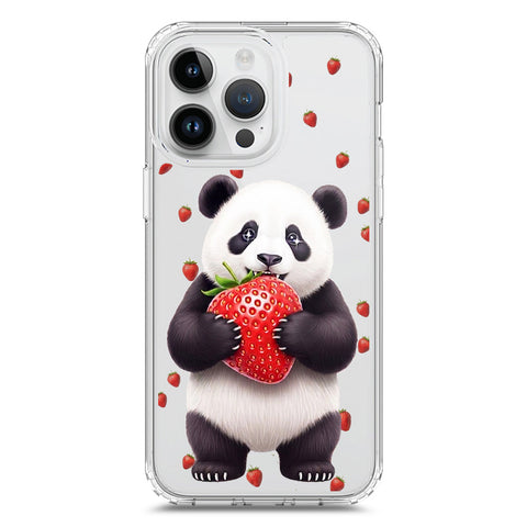iPhone 15 Pro Max Cover -Dreamy Panda Series - Clear Phone Case - Soft Silicon Borders