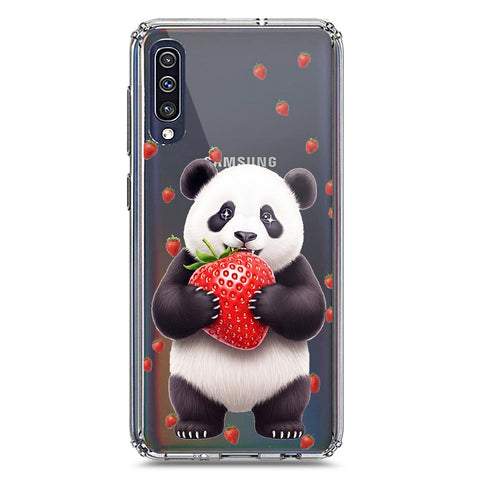 Samsung Galaxy A50s Cover -Dreamy Panda Series - Clear Phone Case - Soft Silicon Borders