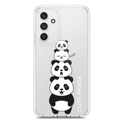 Samsung Galaxy A54 5G Cover -Dreamy Panda Series - Clear Phone Case - Soft Silicon Borders