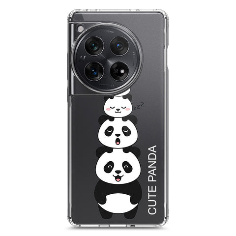 OnePlus 12 Cover -Dreamy Panda Series - Clear Phone Case - Soft Silicon Borders