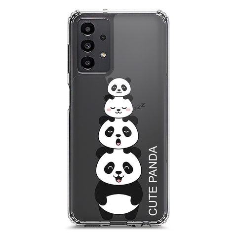 Samsung Galaxy A13 Cover -Dreamy Panda Series - Clear Phone Case - Soft Silicon Borders
