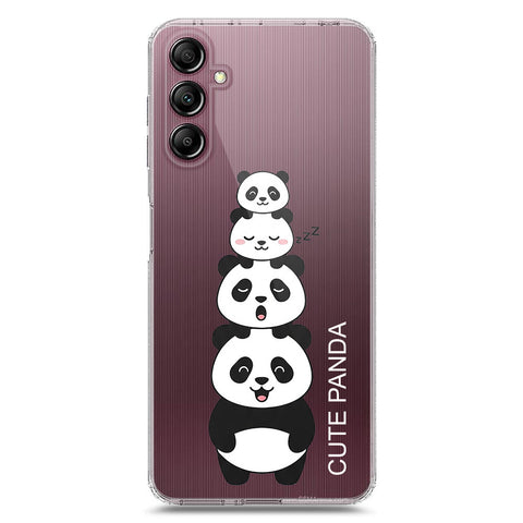 Samsung Galaxy A05s Cover -Dreamy Panda Series - Clear Phone Case - Soft Silicon Borders