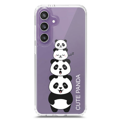 Samsung Galaxy S23 FE Cover -Dreamy Panda Series - Clear Phone Case - Soft Silicon Borders