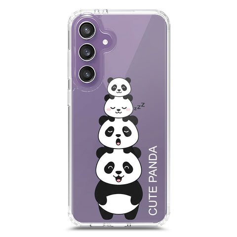 Samsung Galaxy S24 Cover -Dreamy Panda Series - Clear Phone Case - Soft Silicon Borders