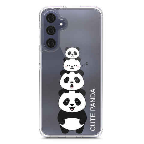 Samsung Galaxy A16 5G Cover -Dreamy Panda Series - Clear Phone Case - Soft Silicon Borders
