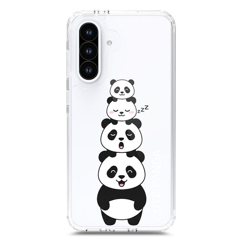 Samsung Galaxy A36 Cover -Dreamy Panda Series - Clear Phone Case - Soft Silicon Borders