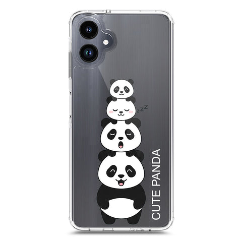 Samsung Galaxy A06 Cover -Dreamy Panda Series - Clear Phone Case - Soft Silicon Borders