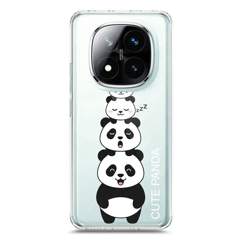 Xiaomi Redmi Note 14 Pro 4G Cover -Dreamy Panda Series - Clear Phone Case - Soft Silicon Borders