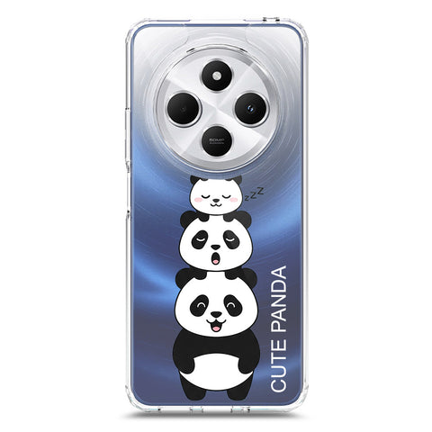 Xiaomi Poco C75 Cover -Dreamy Panda Series - Clear Phone Case - Soft Silicon Borders