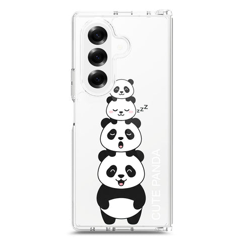Samsung Galaxy Z Fold 7 Cover -Dreamy Panda Series - Clear Phone Case - Soft Silicon Borders