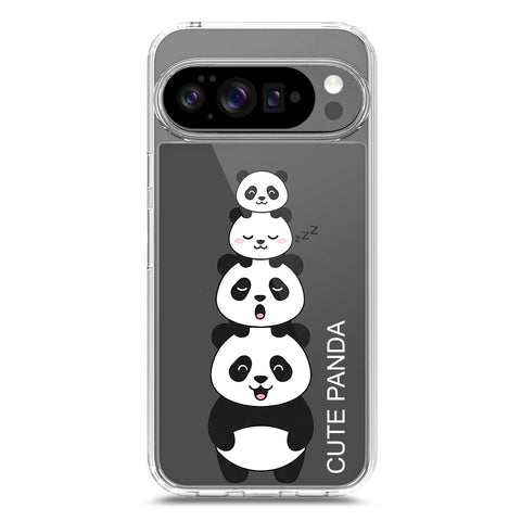 Google Pixel 10 Cover -Dreamy Panda Series - Clear Phone Case - Soft Silicon Borders
