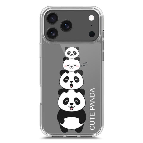 iPhone 17 Pro Max Cover -Dreamy Panda Series - Clear Phone Case - Soft Silicon Borders