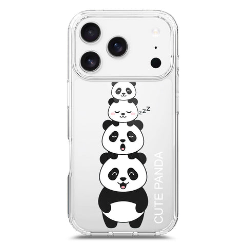 iPhone 17 Pro Cover -Dreamy Panda Series - Clear Phone Case - Soft Silicon Borders