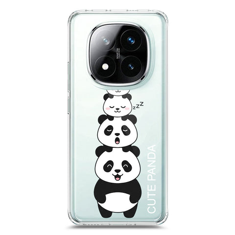 Xiaomi Redmi Note 14 Pro 5G Cover -Dreamy Panda Series - Clear Phone Case - Soft Silicon Borders