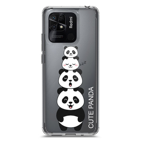 Xiaomi Redmi 10C Cover -Dreamy Panda Series - Clear Phone Case - Soft Silicon Borders