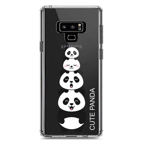Samsung Galaxy Note 9 Cover -Dreamy Panda Series - Clear Phone Case - Soft Silicon Borders