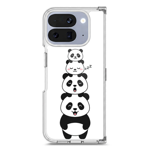 Google Pixel 10 Pro Fold Cover -Dreamy Panda Series - Clear Phone Case - Soft Silicon Borders
