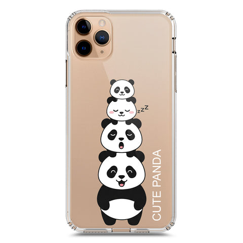 iPhone 11 Pro Max Cover -Dreamy Panda Series - Clear Phone Case - Soft Silicon Borders