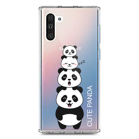 Samsung Galaxy Note 10 Cover -Dreamy Panda Series - Clear Phone Case - Soft Silicon Borders