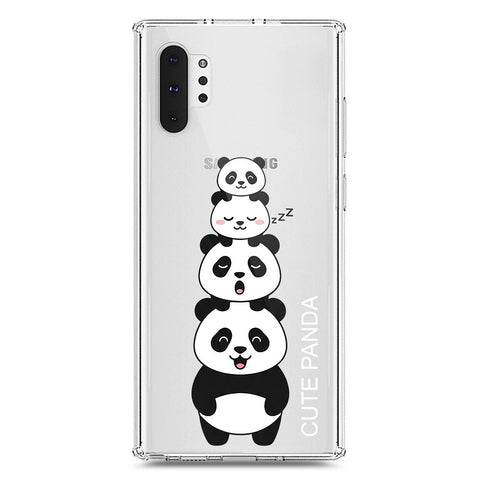 Samsung Galaxy Note 10 Plus Cover -Dreamy Panda Series - Clear Phone Case - Soft Silicon Borders