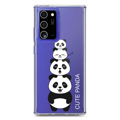 Samsung Galaxy Note 20 Ultra Cover -Dreamy Panda Series - Clear Phone Case - Soft Silicon Borders