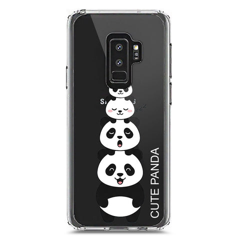 Samsung Galaxy S9 Plus Cover -Dreamy Panda Series - Clear Phone Case - Soft Silicon Borders