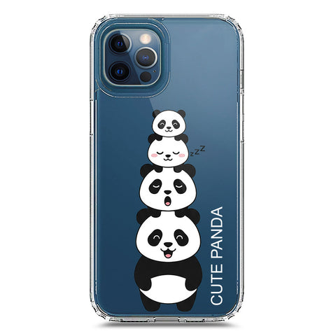 iPhone 12 Pro Max Cover -Dreamy Panda Series - Clear Phone Case - Soft Silicon Borders