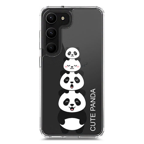 Samsung Galaxy S23 5G Cover -Dreamy Panda Series - Clear Phone Case - Soft Silicon Borders