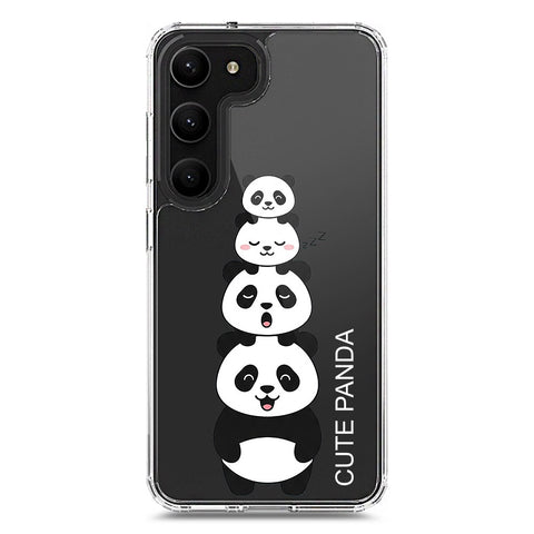 Samsung Galaxy S23 Plus 5G Cover -Dreamy Panda Series - Clear Phone Case - Soft Silicon Borders