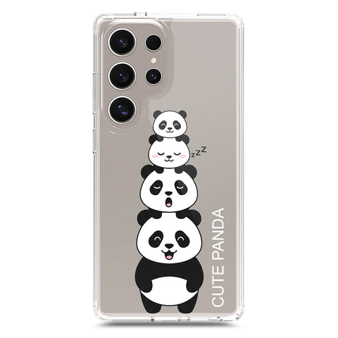 Samsung Galaxy S23 Ultra 5G Cover -Dreamy Panda Series - Clear Phone Case - Soft Silicon Borders