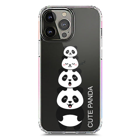 iPhone 13 Pro Max Cover -Dreamy Panda Series - Clear Phone Case - Soft Silicon Borders
