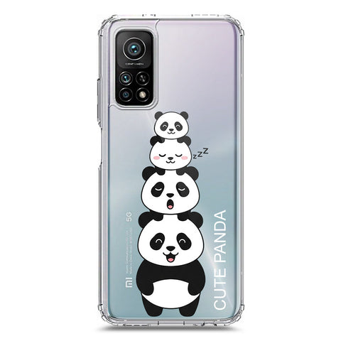 Xiaomi Mi 10T Cover -Dreamy Panda Series - Clear Phone Case - Soft Silicon Borders
