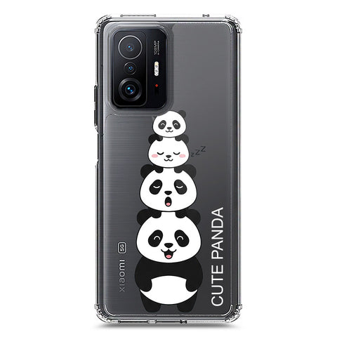 Xiaomi Mi 11T Cover -Dreamy Panda Series - Clear Phone Case - Soft Silicon Borders