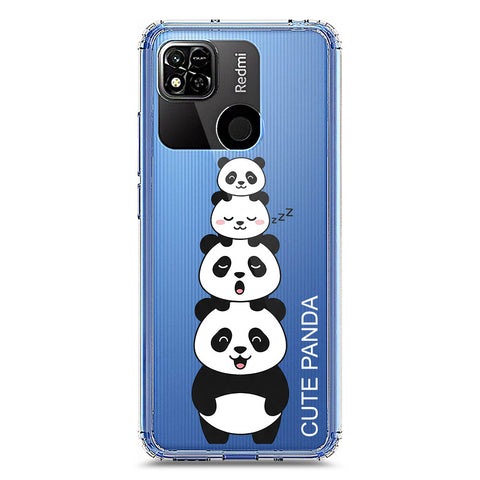 Xiaomi Redmi 10A Cover -Dreamy Panda Series - Clear Phone Case - Soft Silicon Borders