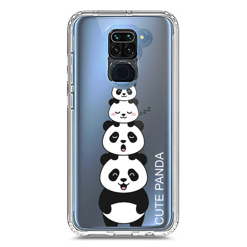 Xiaomi Redmi 10X 4G Cover -Dreamy Panda Series - Clear Phone Case - Soft Silicon Borders