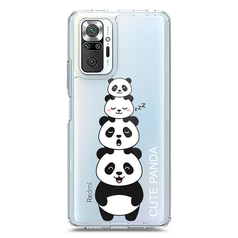 Xiaomi Redmi Note 10 Pro Max Cover -Dreamy Panda Series - Clear Phone Case - Soft Silicon Borders