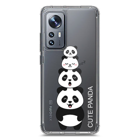Xiaomi 12X Cover -Dreamy Panda Series - Clear Phone Case - Soft Silicon Borders