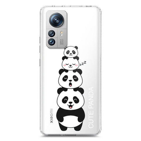 Xiaomi 12 Pro Cover -Dreamy Panda Series - Clear Phone Case - Soft Silicon Borders