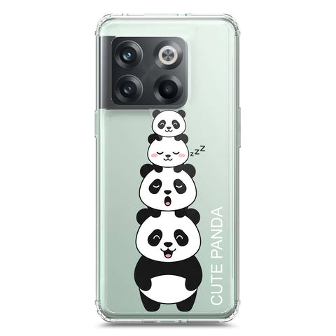 OnePlus Ace Pro Cover -Dreamy Panda Series - Clear Phone Case - Soft Silicon Borders