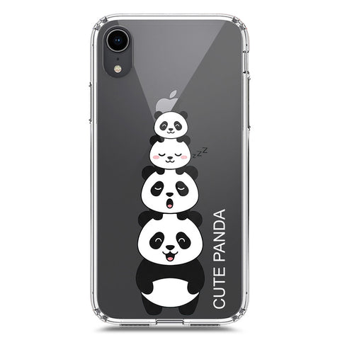 iPhone XR Cover -Dreamy Panda Series - Clear Phone Case - Soft Silicon Borders