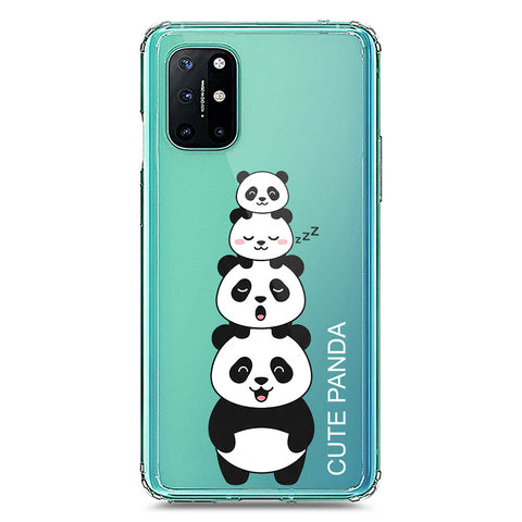 OnePlus 8T Cover -Dreamy Panda Series - Clear Phone Case - Soft Silicon Borders