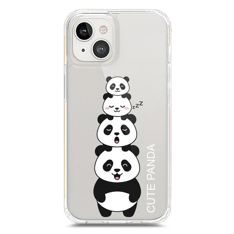iPhone 13 Mini Cover -Dreamy Panda Series - Clear Phone Case - Soft Silicon Borders