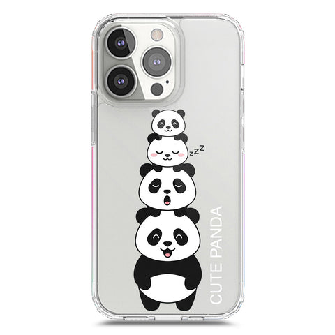 iPhone 13 Pro Cover -Dreamy Panda Series - Clear Phone Case - Soft Silicon Borders