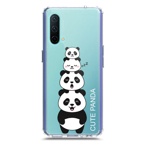 OnePlus Nord CE 5G Cover -Dreamy Panda Series - Clear Phone Case - Soft Silicon Borders