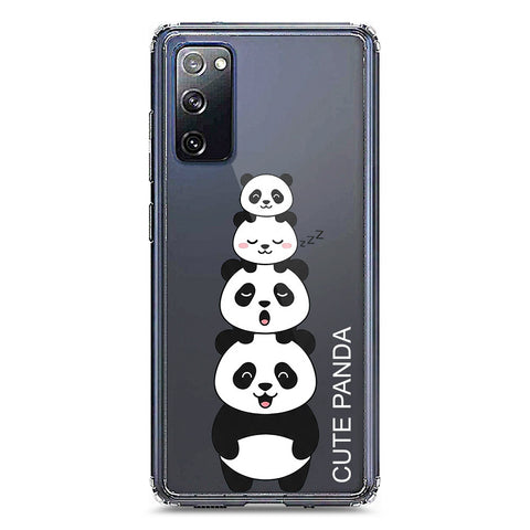Samsung Galaxy S20 Cover -Dreamy Panda Series - Clear Phone Case - Soft Silicon Borders